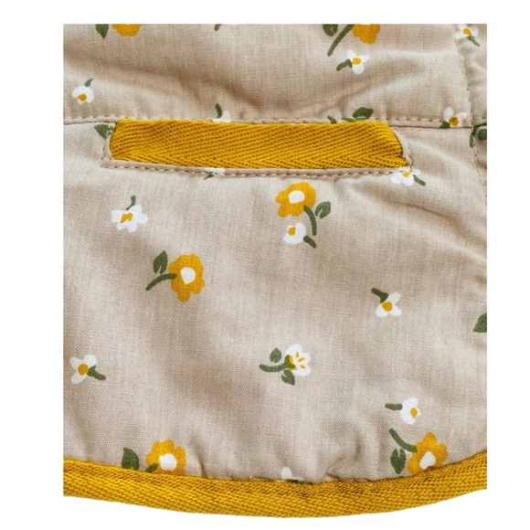 VTG NICOLE MILLER NY QUILTED TAN&YELLOW GOLD FLORAL PRINT JACKET*GIRLS 18 Months - Picture 6 of 10